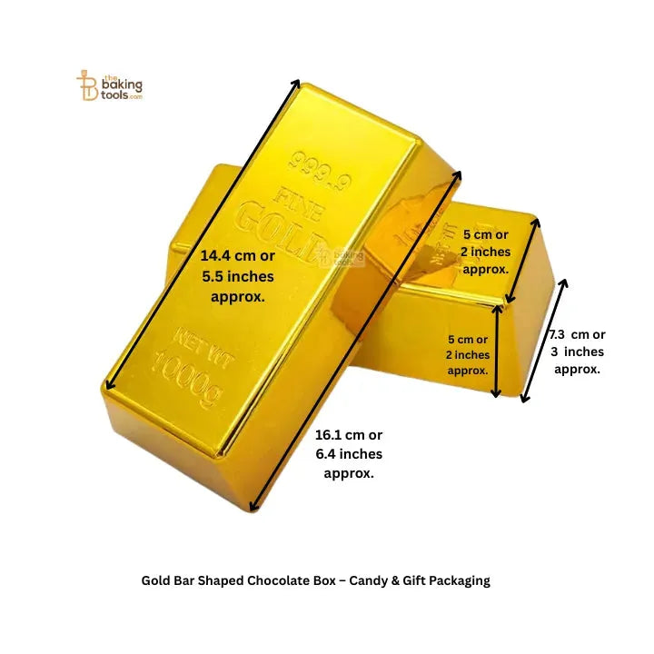 Gold Bar Shaped Chocolate Box – Candy & Gift Packaging
